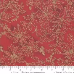 Poinsettias And Pine - Poinsettia Outlines Crimson