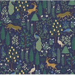 Camont by Rifle Paper Co - Main Metallic Navy