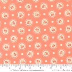 Sunbonnet - Flower Dots Coral