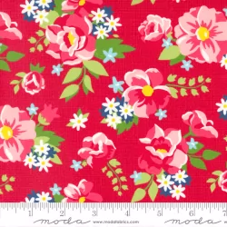 Berry Basket - Big Blooms Cranberry - 1 Cut FQ