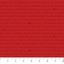 12 Days Of Christmas - Red Text
