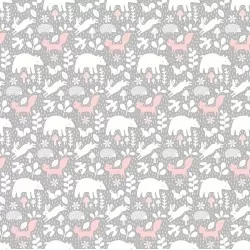 Hello Little One - Animals On Grey And Pink