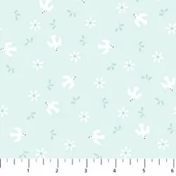 Hello Little One - Mint Dove And Flower