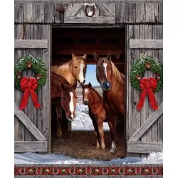 Hay... It's Christmas - Horse Panel