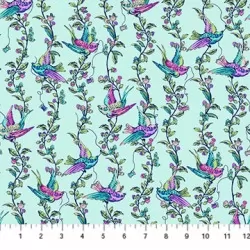 Stag and Thistle - All A Flutter Turquoise