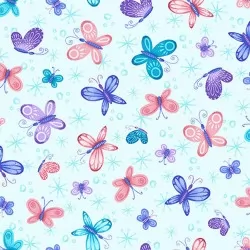 Sparkle Like A Unicorn - Butterflies Light Blue Sparkle Like A Unicorn - Butterflies Light Blue