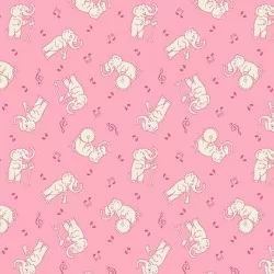 Nana Mae VI - Musical Elephants Pink