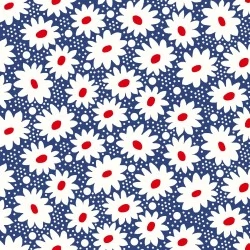 Hi Di Ho - Daisies Navy - 1 Cut FQ