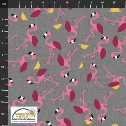 Coco's Safari - Flamingos Grey