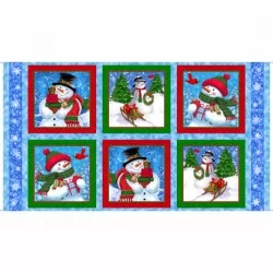 Frosty Friends - Snowman Picture Patches Panel 
