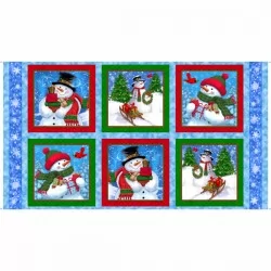 Frosty Friends - Snowman Picture Patches Panel 
