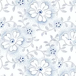 Danbury - Dotted Vinal Floral White