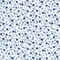 Danbury - Small Floral White - 1 Cut FQ