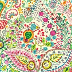 Evelyn - Decorative Floral Medallion Cream