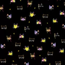 Kitty Cats - Kitty Cat Heads Black