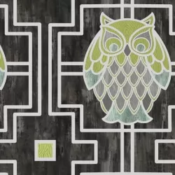 Nocturne - Owls Trellis Graphite