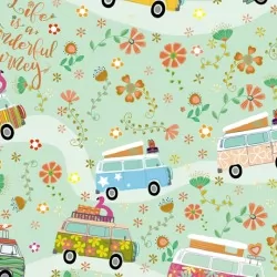 Road Trip - Flower Power Vans Mint