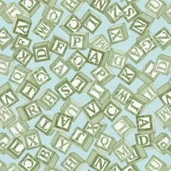Toyland - Tossed Blocks Light Aqua