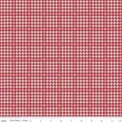 Enchanted Meadow - Houndstooth Red