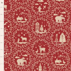 Merry Little Christmas by Tilda - Paperscenes Burgundy