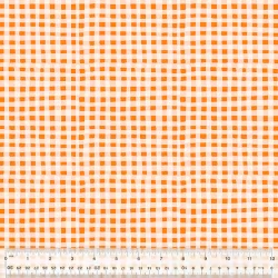 Country Mouse by Heather Ross - Checkers Tangerine