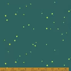 Lucky Rabbit - Hand-Drawn Stars Teal