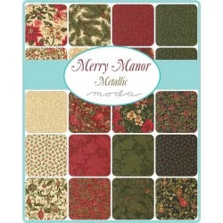 Merry Manor Metallic 2025 - *Complete Fat Quarter Bundle - 26 FQs with 2 Free* - PRE-ORDER DUE JUNE