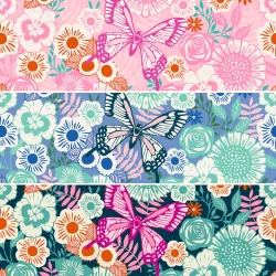 Ruby Star Society - Backyard - Butterfly Garden Fat Quarter Bundle - 3 FQs
