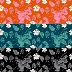 Ruby Star Society - Backyard - Cardinal Fat Quarter Bundle - 3 FQs