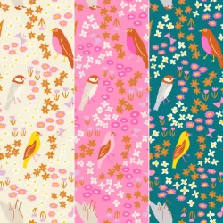 Ruby Star Society - Bird Is The Word by Kimberly Kight - Spark Bird Fat Quarter Bundle - 3 FQs