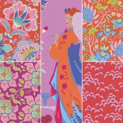 Bloomsville by Tilda - *Fat Quarter Bundle - Tomato/Plum*