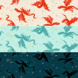 Ruby Star Society - Fireglow - Etched Dragons Fat Quarter Bundle - PRE-ORDER DUE MAY