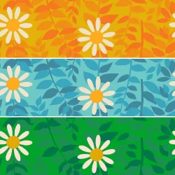Ruby Star Society - Flowerland - Daisies Fat Quarter Bundle - 3 FQs