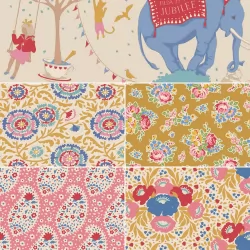 Jubilee by Tilda - *Fat Quarter Bundle - Mustard Pink*