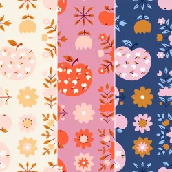 Ruby Star Society - Lil - Calico Apple Fat Quarter Bundle - 3 FQs