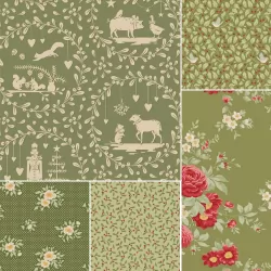 Merry Little Christmas by Tilda - *Green Fat Quarter Bundle