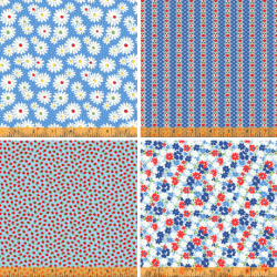 Sugarcube - Bundle of 4 Blue FQs