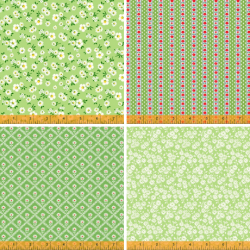 Sugarcube - Bundle of 4 Green FQs