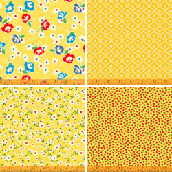Sugarcube - Bundle of 4 Yellow FQs