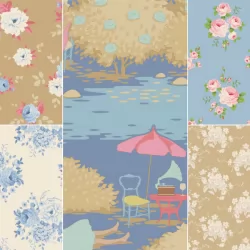 Sunday Brunch by Tilda - Fat Quarter Bundle - Blue Sand