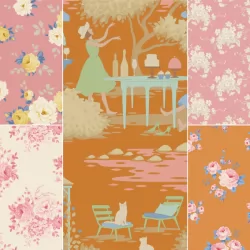 Sunday Brunch by Tilda - Fat Quarter Bundle - Ginger Pink