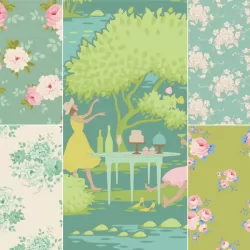 Sunday Brunch by Tilda - Fat Quarter Bundle - Teal Green